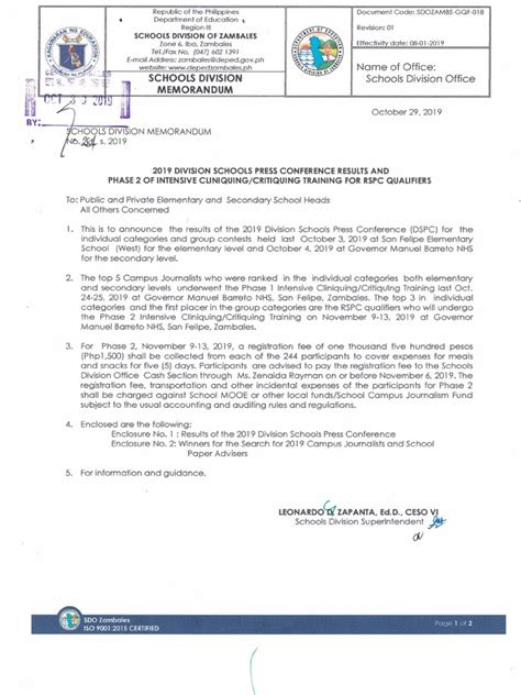 SDM No. 284, S. 2019 .